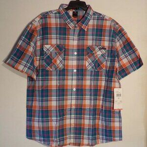 NWT MEN'S ENYCE 5X XXXXX PLAID SHORT SLEEVE CASUAL SHIRT MSRP$40 #1912